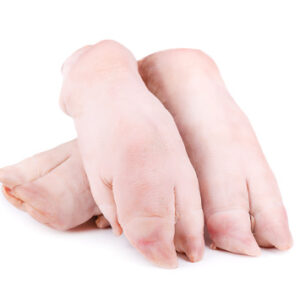 Raw pork legs, isolated