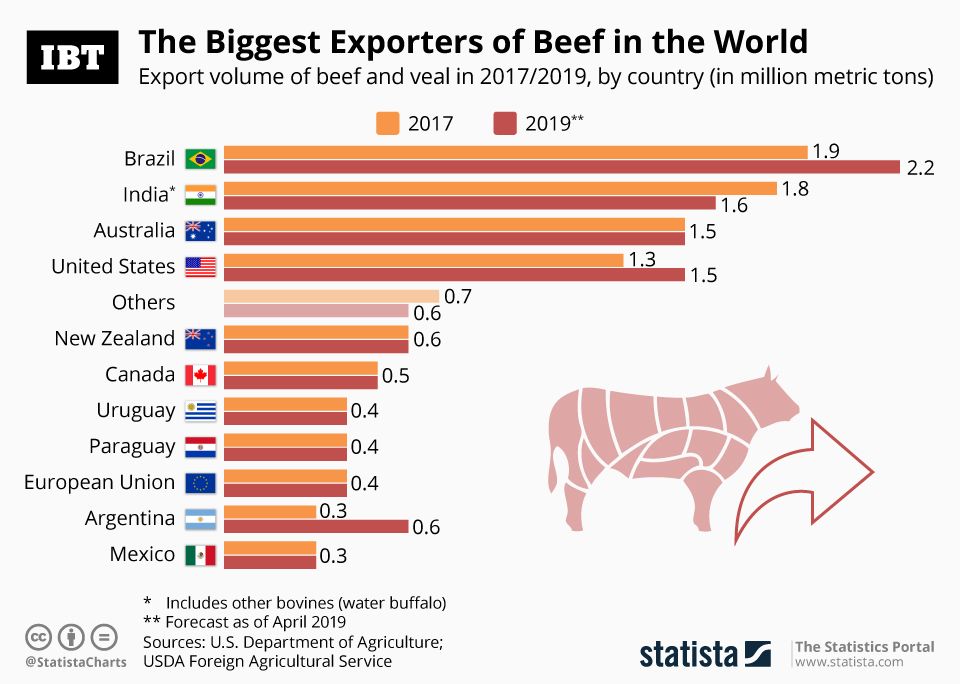 Brazil best beef exporter in the world 2025