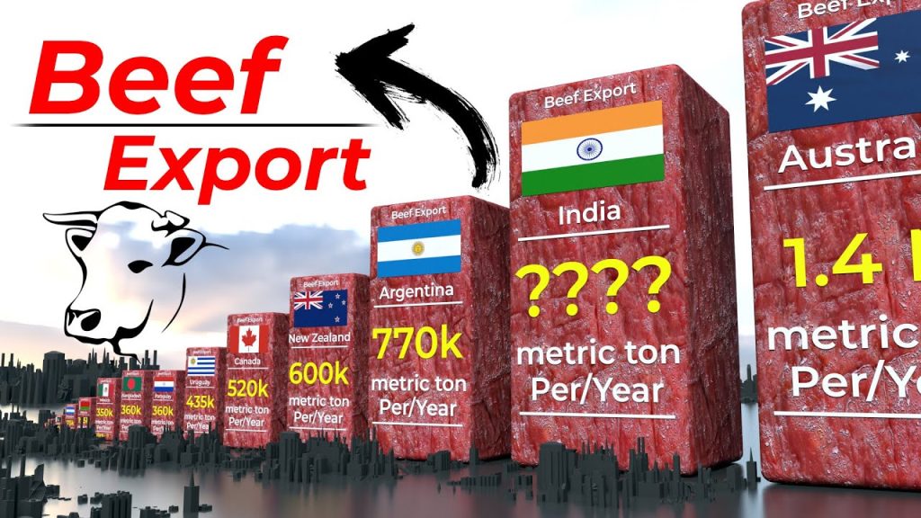 Top 10 Beef Exporting Countries 2025 world map