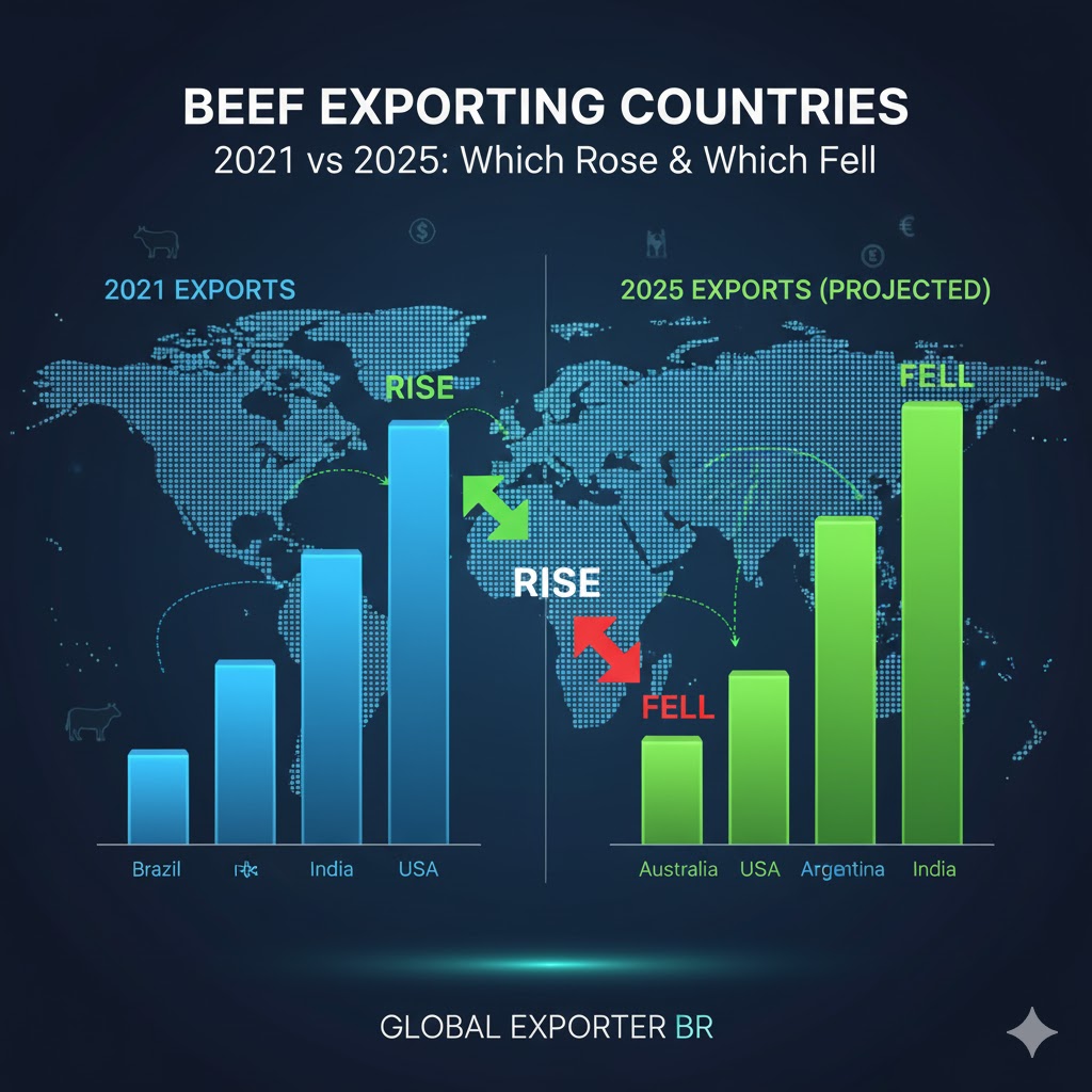 Beef Exporting Countries 2021 vs 2025: Which Rose & Which Fell