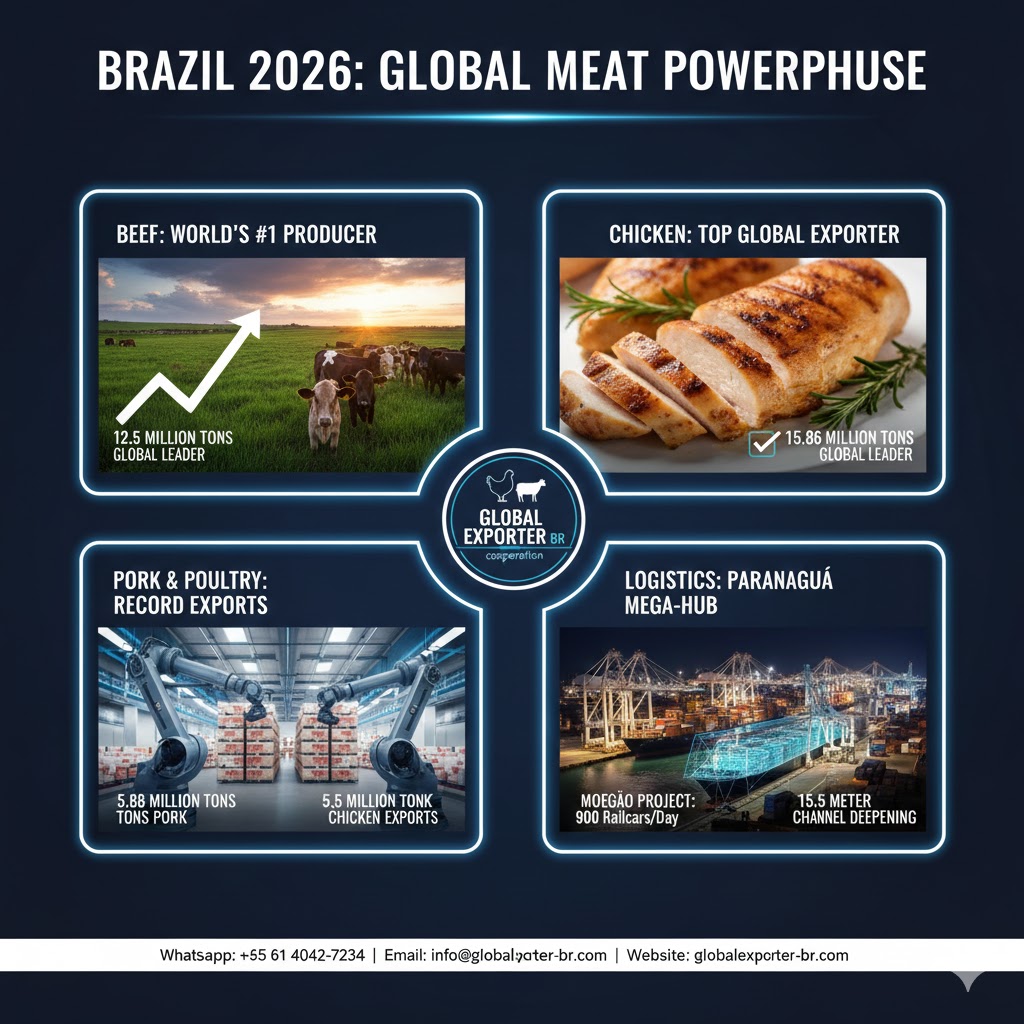 Brazil 2026: World’s Top Beef Producer & Chicken Exporter Report
