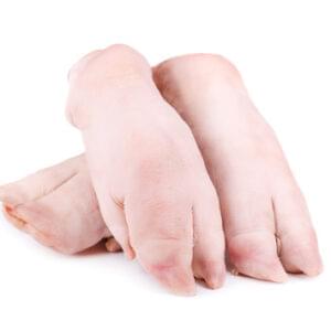 Raw pork legs, isolated